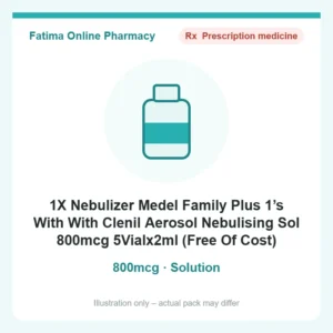 1X Nebulizer Medel Family Plus 1’s With With Clenil Aerosol Nebulising Sol 800mcg 5Vialx2ml (Free Of Cost) – solution