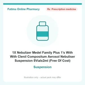 1X Nebulizer Medel Family Plus 1’s With With Clenil Compositum Aerosol Nebuliser Suspension 5Vialx2ml (Free Of Cost)
