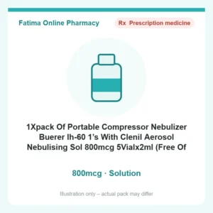 1Xpack Of Portable Compressor Nebulizer Buerer Ih-60 1’s With Clenil Aerosol Nebulising Sol 800mcg 5Vialx2ml (Free Of Cost) – solution