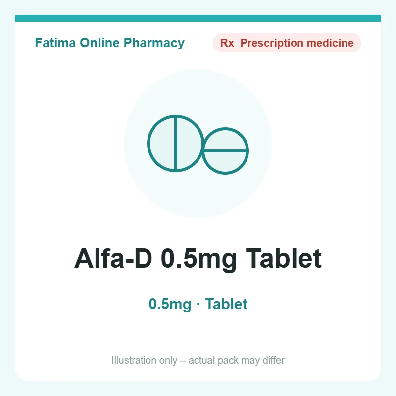 alfa d 0 5 mg tablet Alfa-D 0.5mg Tablet