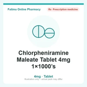 Chlorpheniramine Maleate Tablet 4mg 1×1000’s