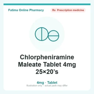 Chlorpheniramine Maleate Tablet 4mg 25×20’s