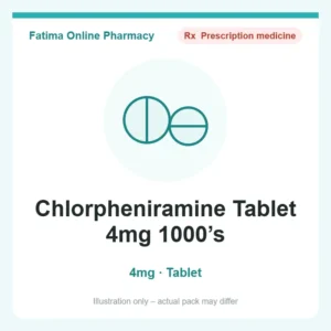 Chlorpheniramine Tablet 4mg 1000’s