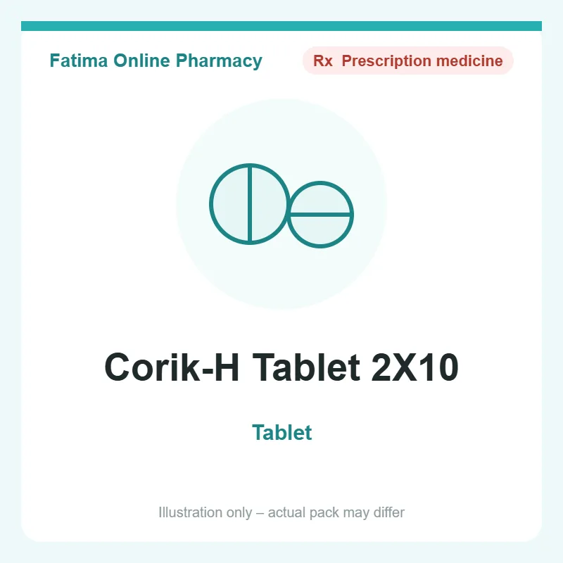 corik h tablet 2x10 1 Corik-H Tablet 2X10