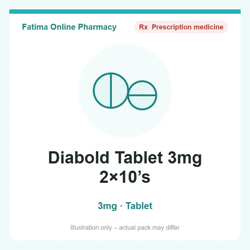 diabold tab 3mg Diabold Tablet 3mg 2×10’s