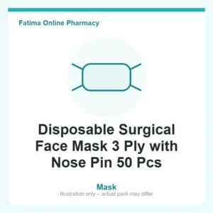 Disposable Surgical Face Mask 3 Ply with Nose Pin 50 Pcs