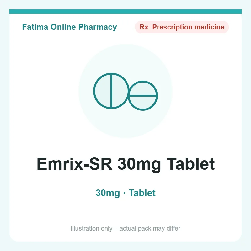 emrix sr 30mg tablet Emrix-SR 30mg Tablet