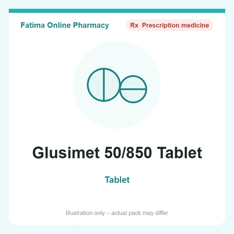 glusimet 50 850 tablet Glusimet 50/850 Tablet