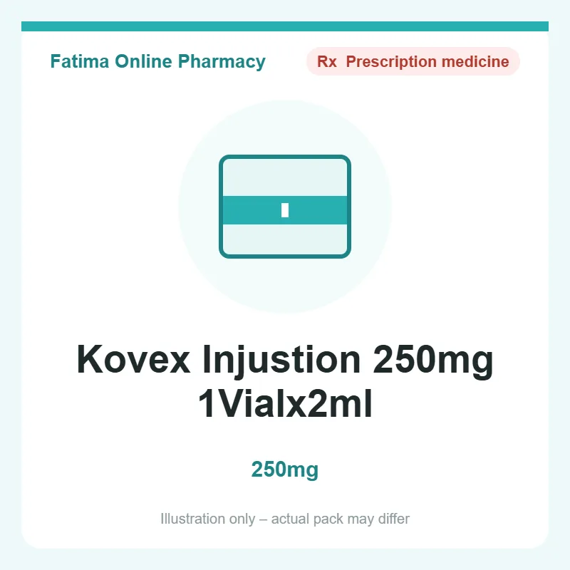 kovex injustion 250mg Kovex Injustion 250mg 1Vialx2ml