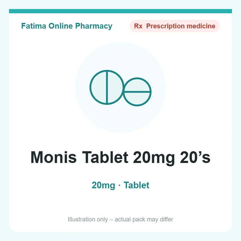 monis tablet 20mg 20s Monis Tablet 20mg 20’s