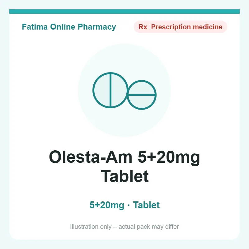 olesta am 520mg tablet Olesta-Am 5+20mg Tablet