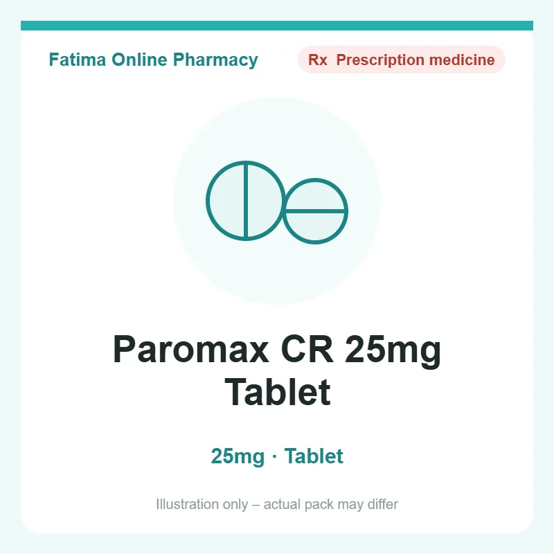 paromax cr 25mg tablet Paromax CR 25mg Tablet
