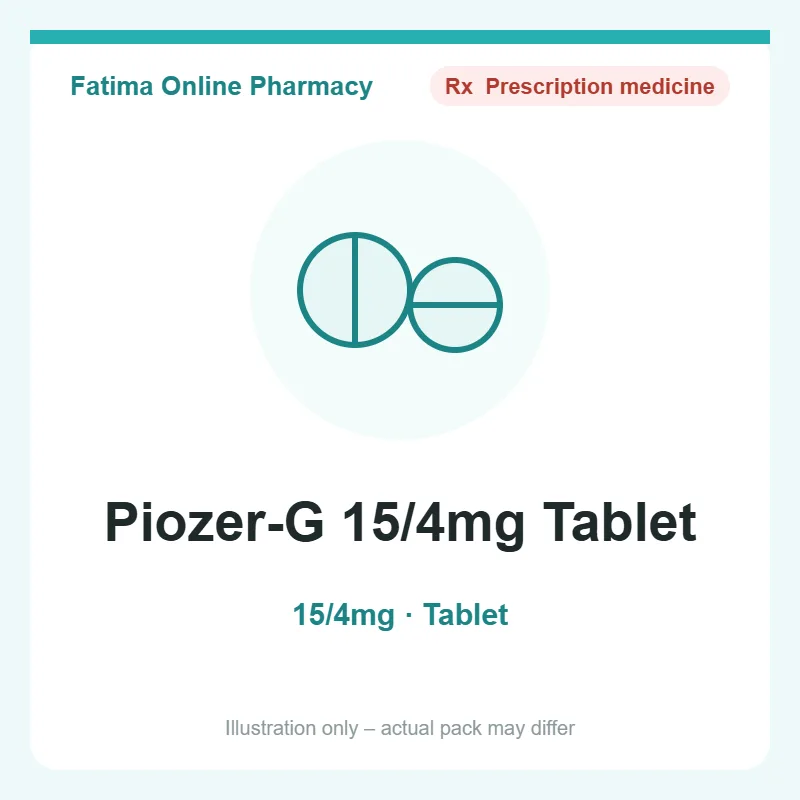 piozer g 15 4mg tablet Piozer-G 15/4mg Tablet