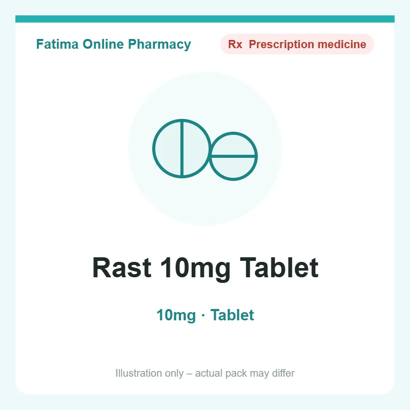 rast 10mg tablet Rast 10mg Tablet
