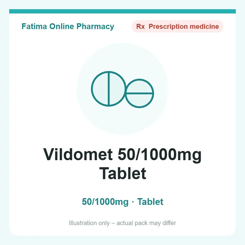 vildomet 50 1000mg tablet Vildomet 50/1000mg Tablet