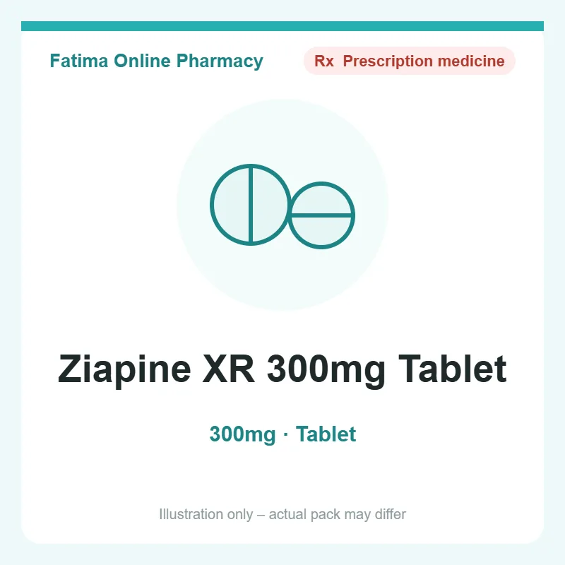 ziapine xr 300mg tablet Ziapine XR 300mg Tablet