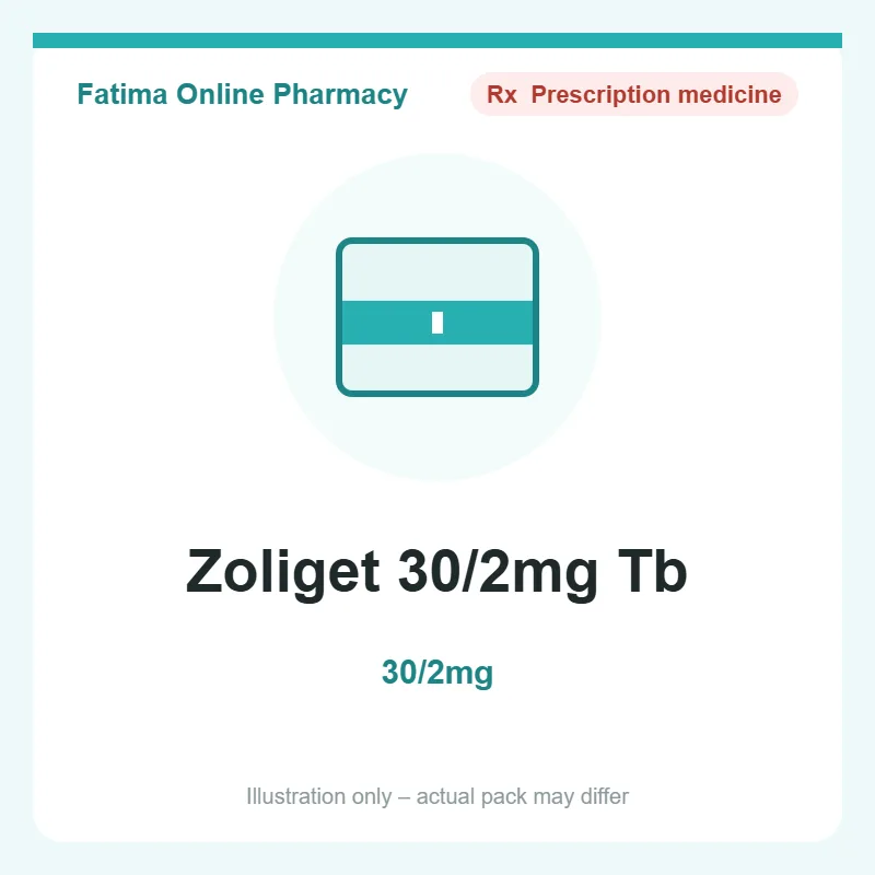 zoliget 30 2mg tb Zoliget 30/2mg Tb